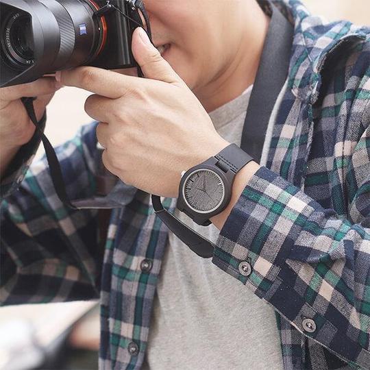 Great Engraved Zebrawood Ebony Wooden Watch Gifts For Dad-A Loves Gift