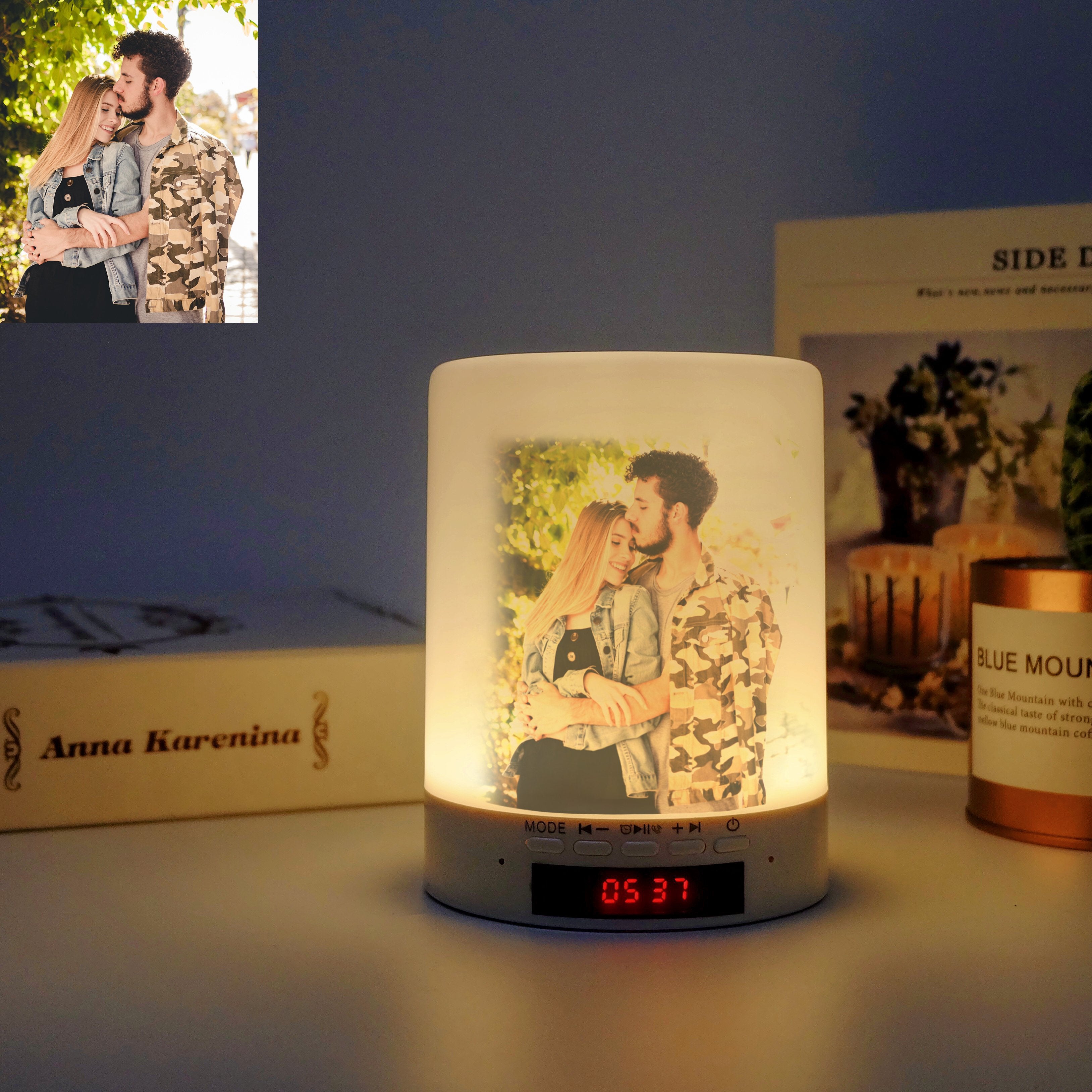 Personalized Photo Night Light - Bluetooth Music Player-A Loves Gift