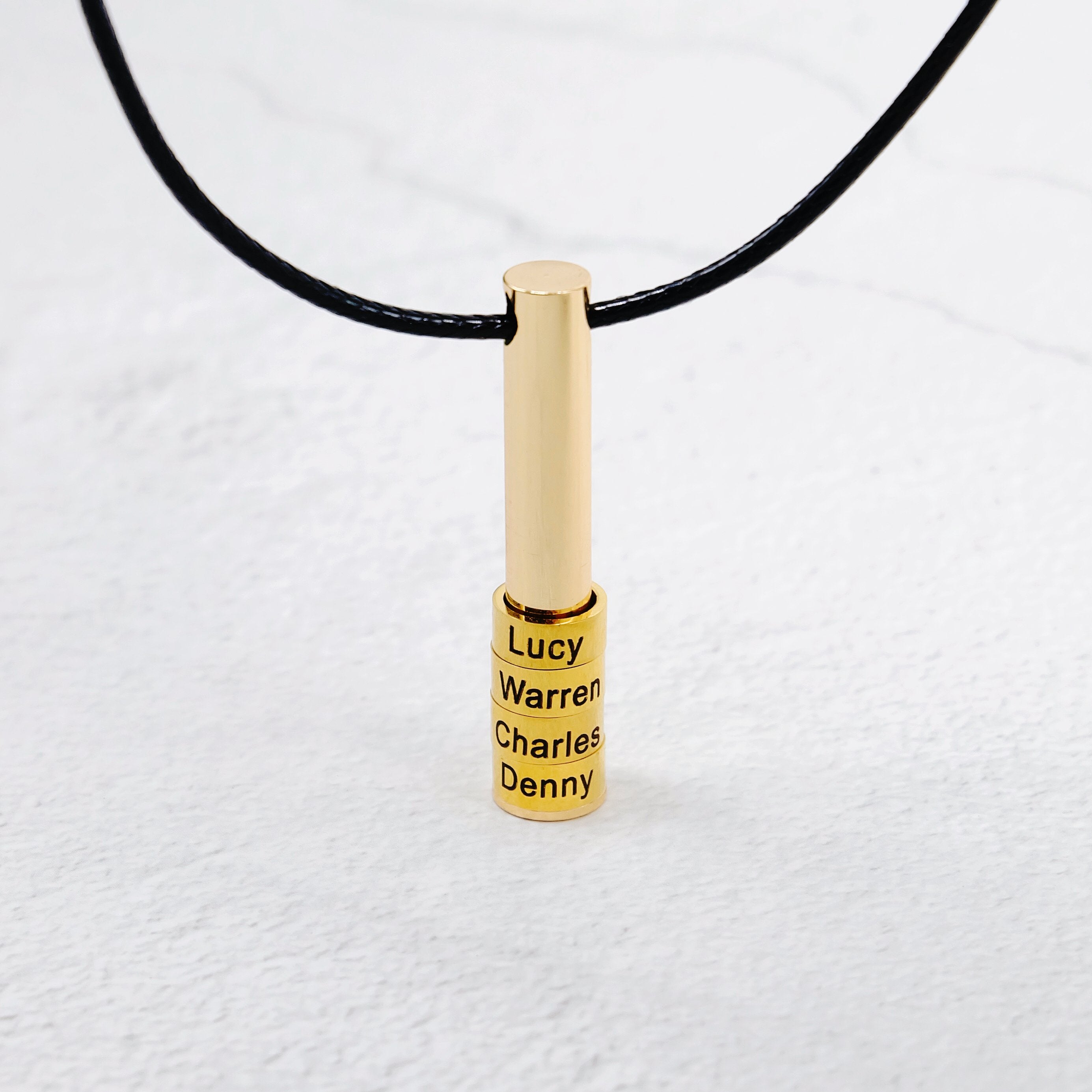 Engraved Family Name Bar Necklace For Men-A Loves Gift