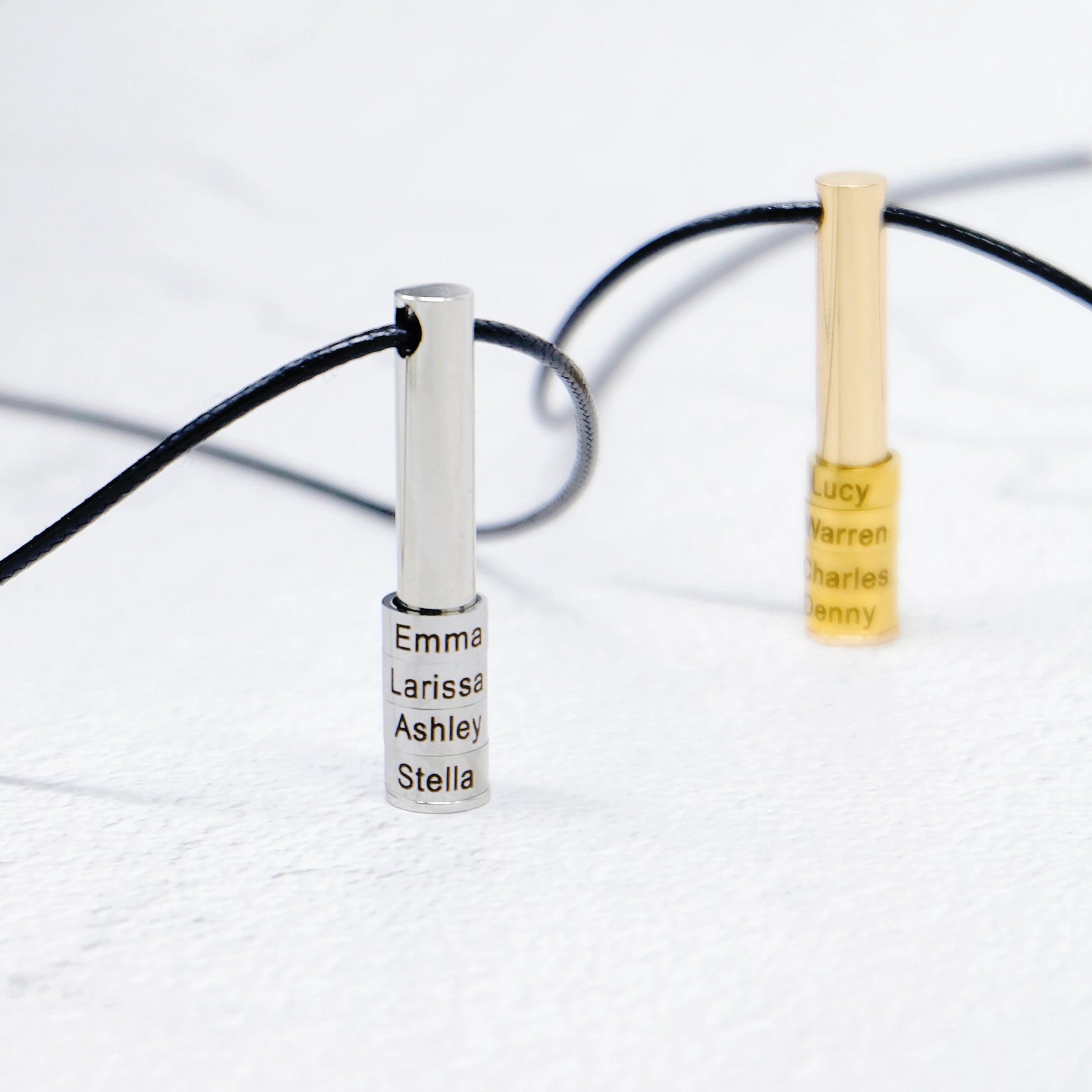 Engraved Family Name Bar Necklace For Men-A Loves Gift