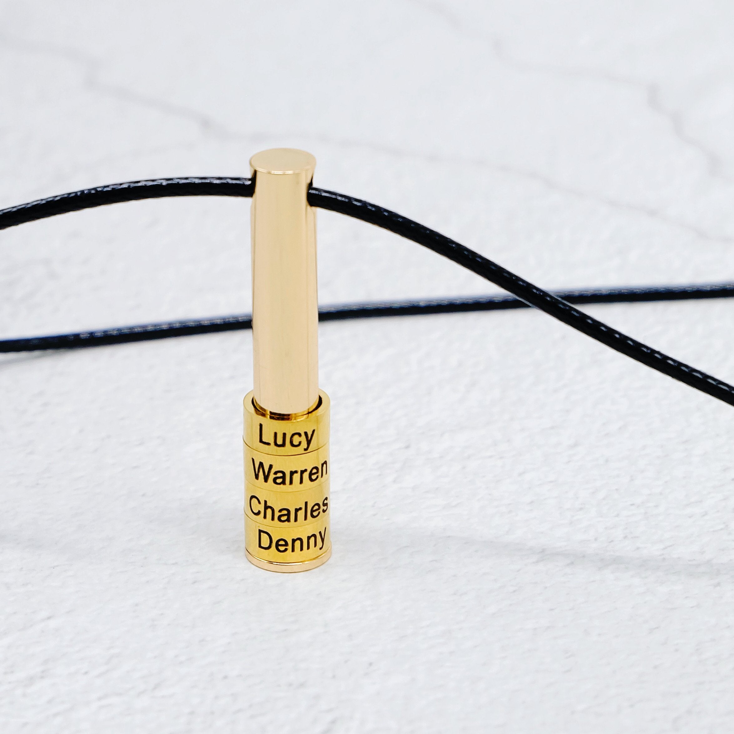 Engraved Family Name Bar Necklace For Men-A Loves Gift