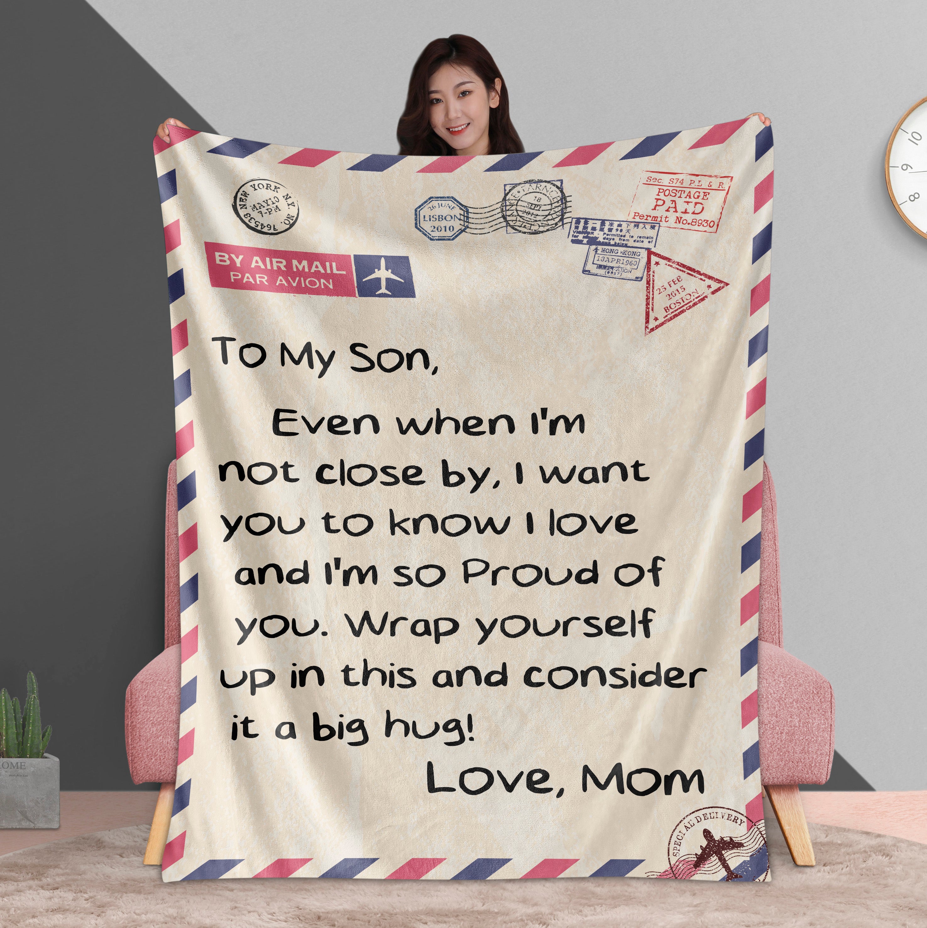 Best Gifts to My Son Throw Blanket from Mom-A Loves Gift