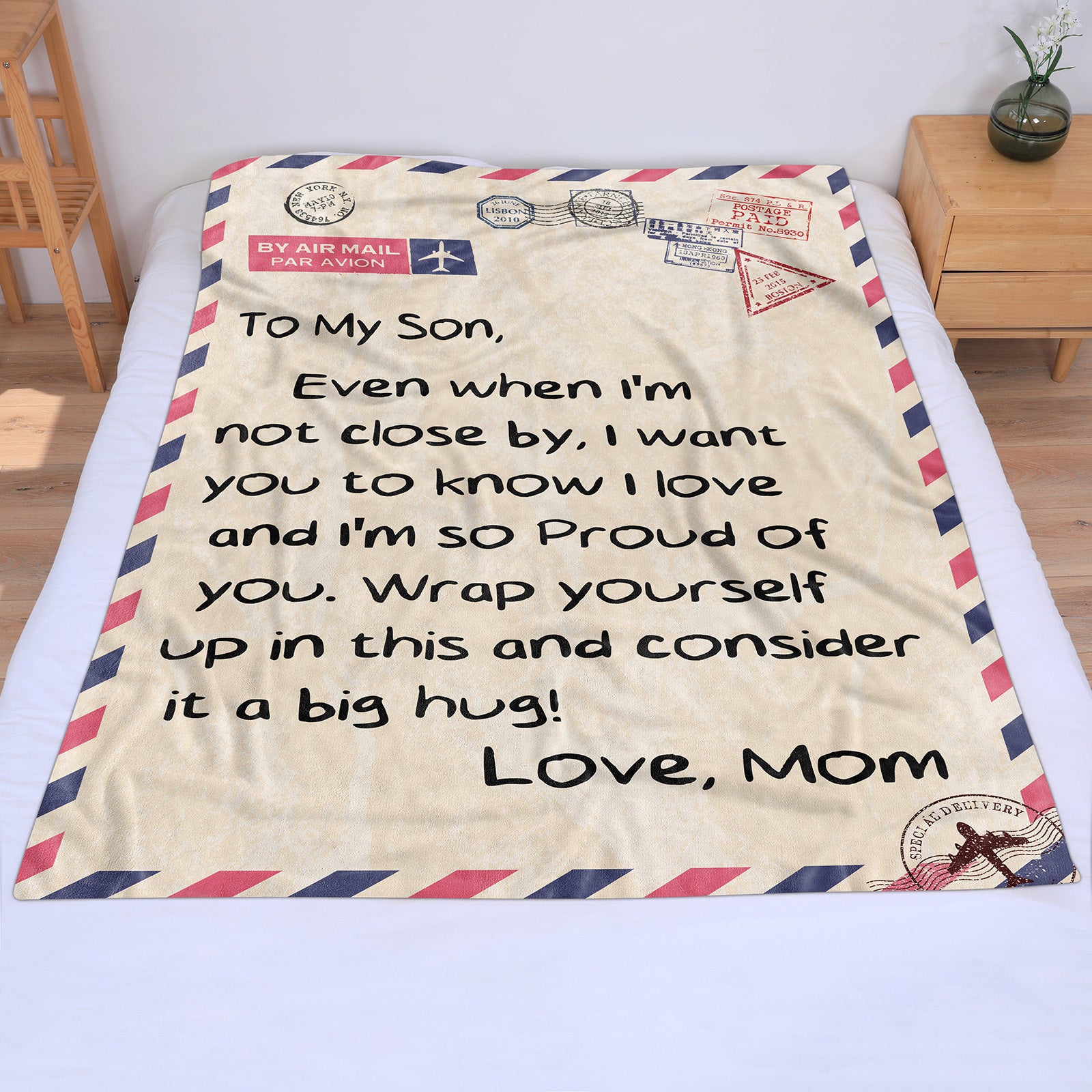 Best Gifts to My Son Throw Blanket from Mom-A Loves Gift
