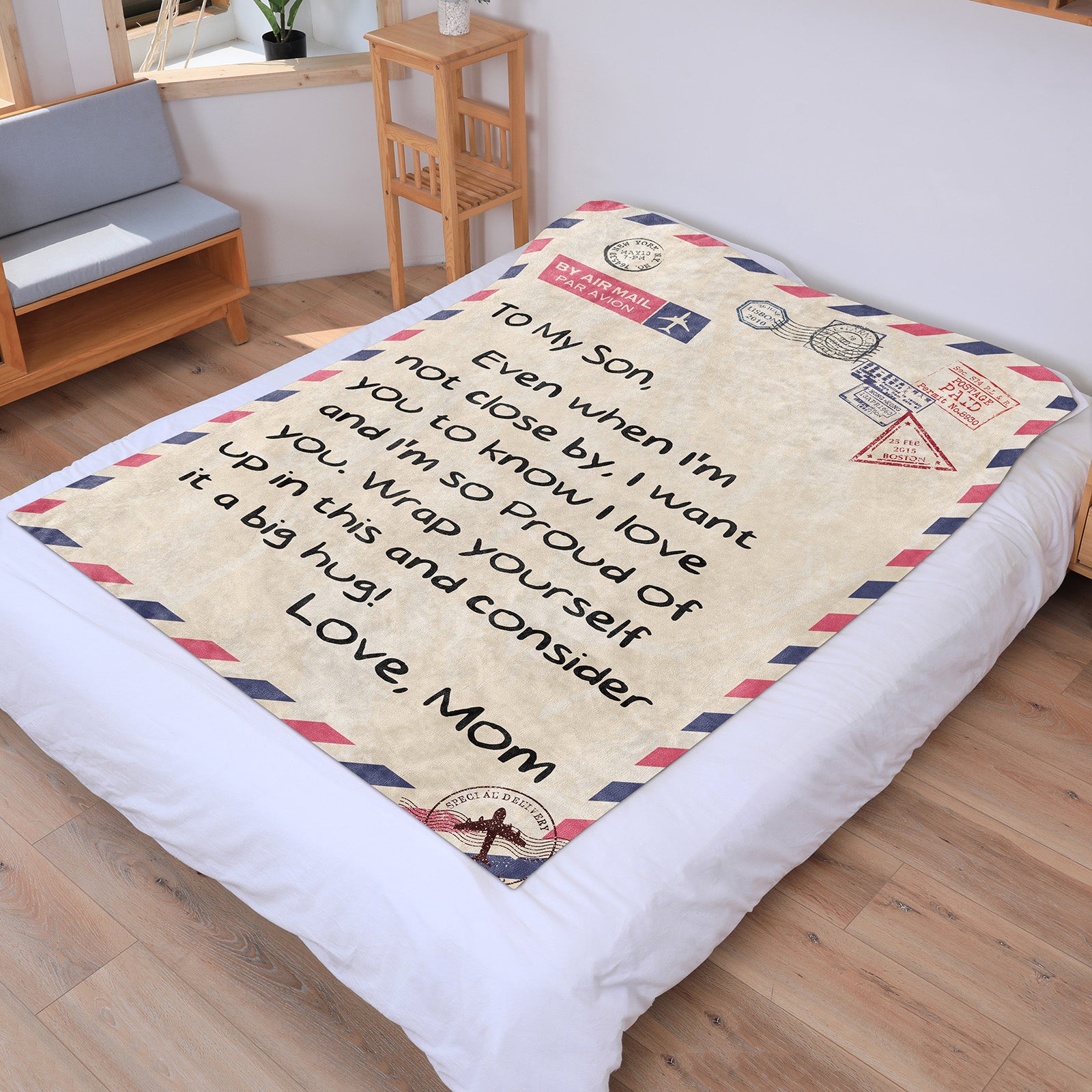 Best Gifts to My Son Throw Blanket from Mom-A Loves Gift