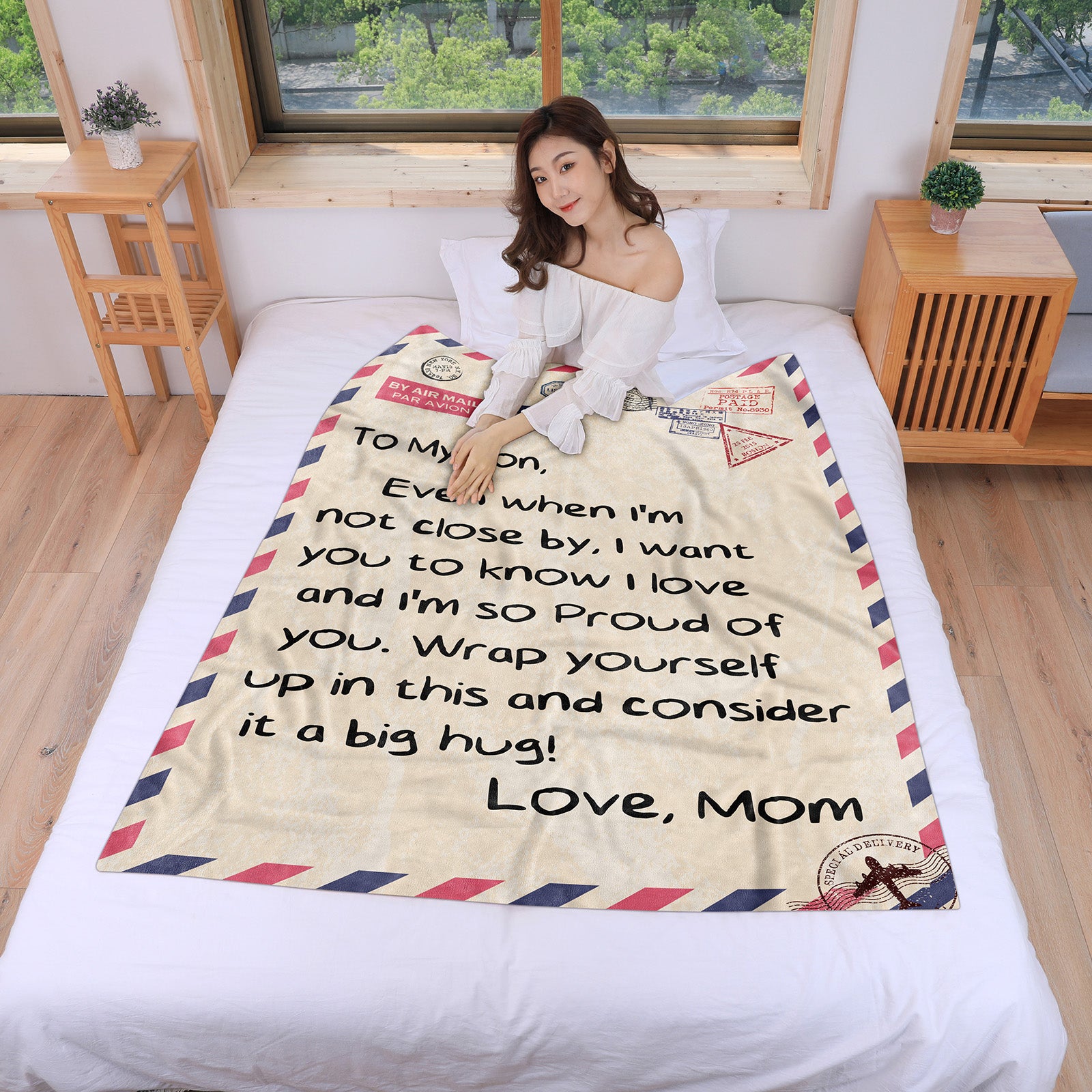Best Gifts to My Son Throw Blanket from Mom-A Loves Gift