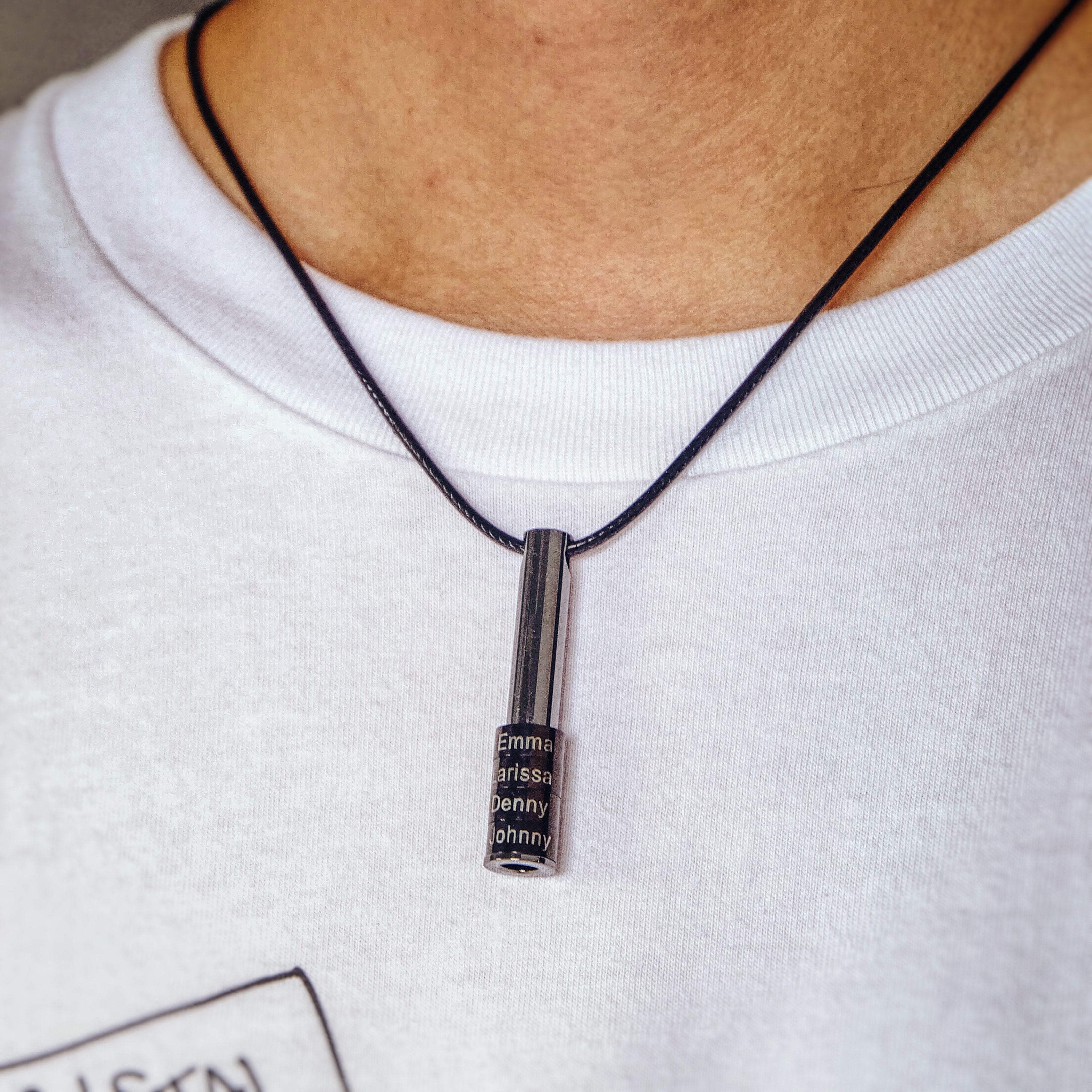 Engraved Family Name Bar Necklace For Men-A Loves Gift