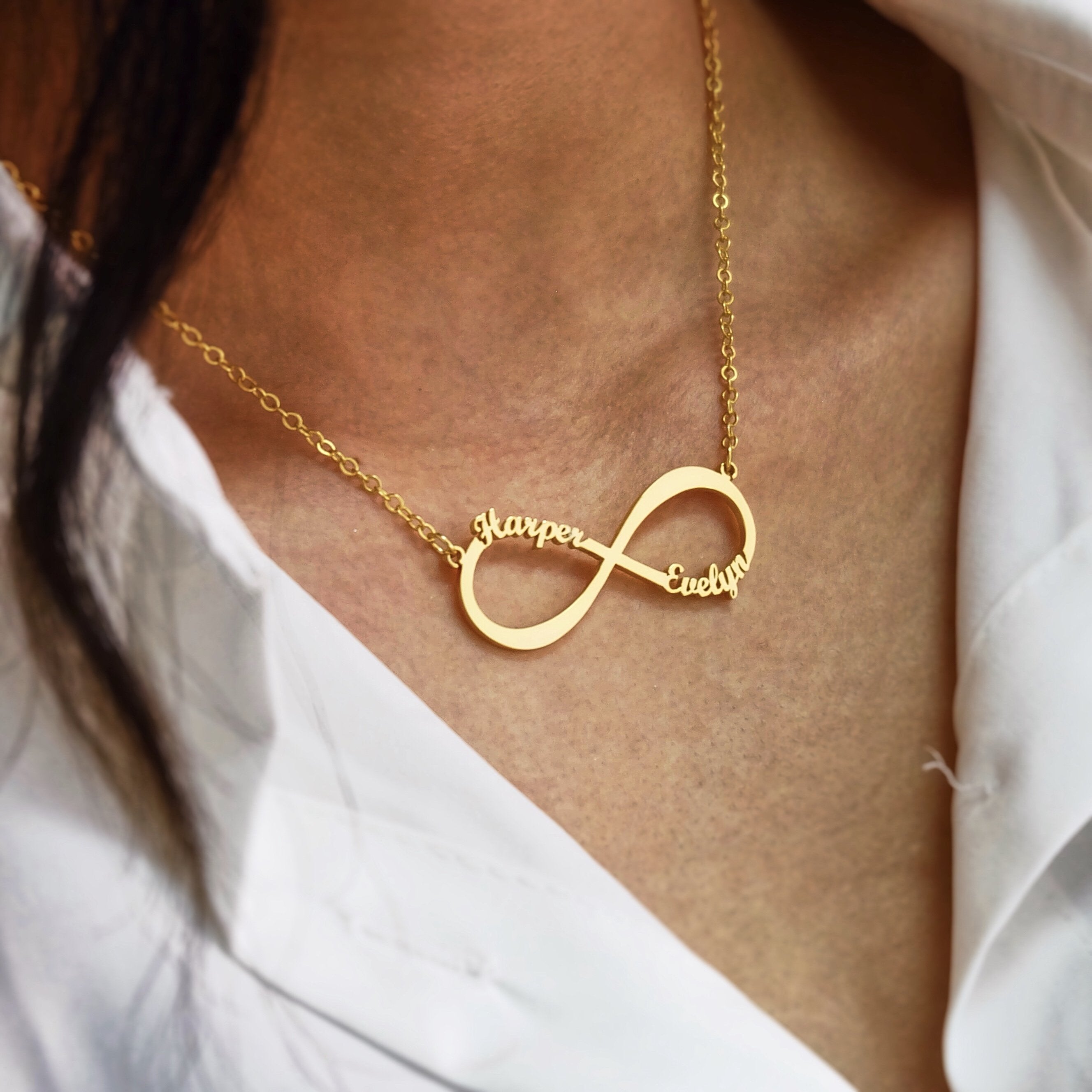 Infinity Name Necklace for Women-A Loves Gift