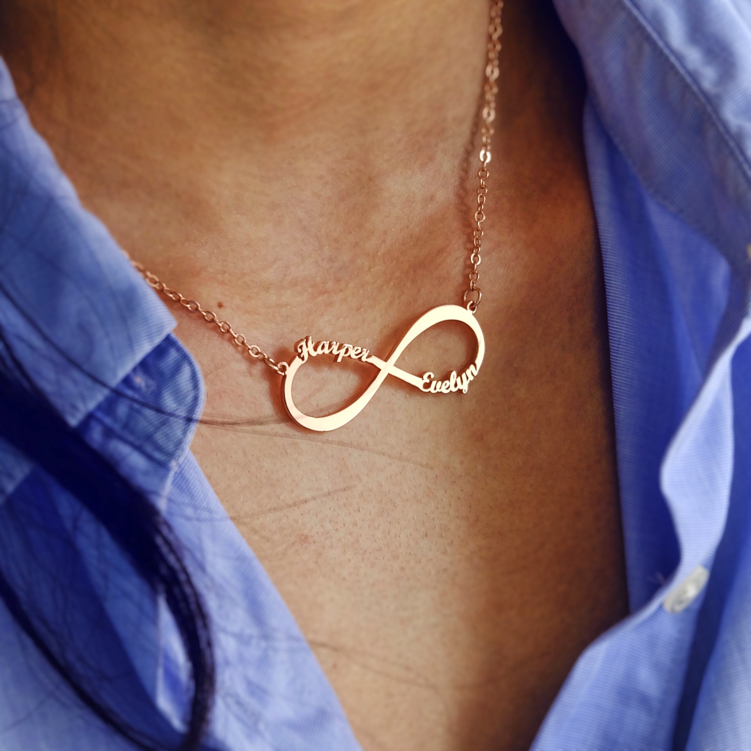 Infinity Name Necklace for Women-A Loves Gift