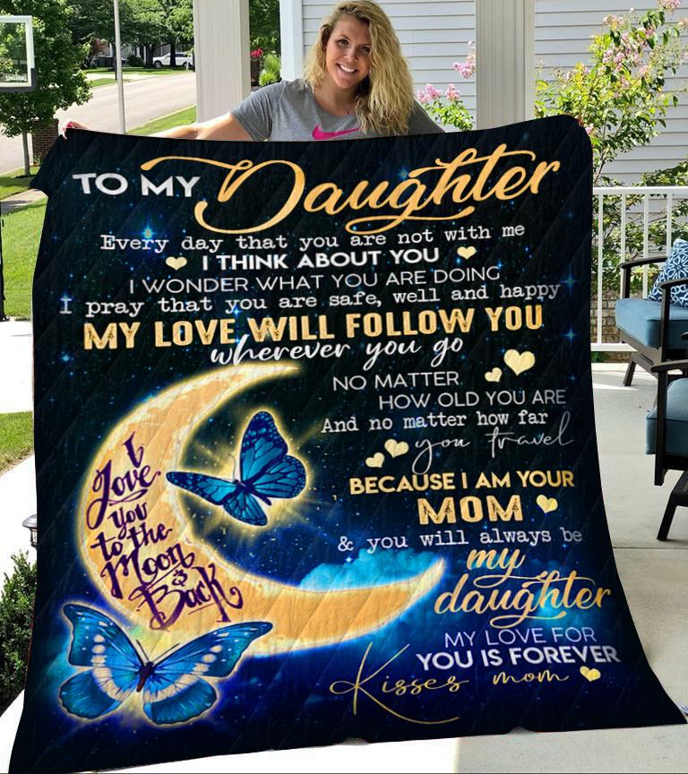Custom Blanket To My Daughter Blanket - Perfect Gift For Daughter - Fleece Blanket-A Loves Gift