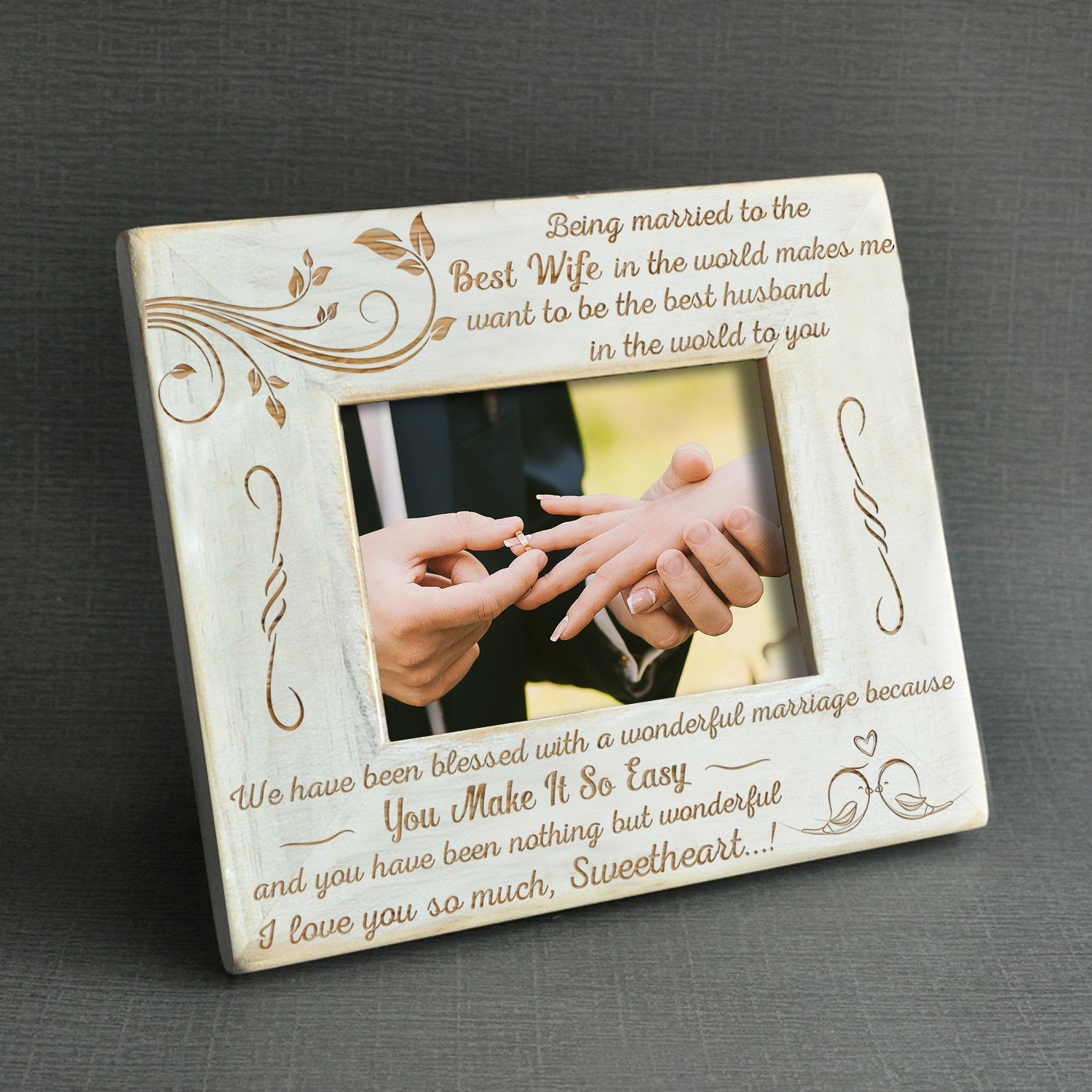 WIFE HUSBAND - YOU MAKE IT SO EASY - WOOD FRAME 