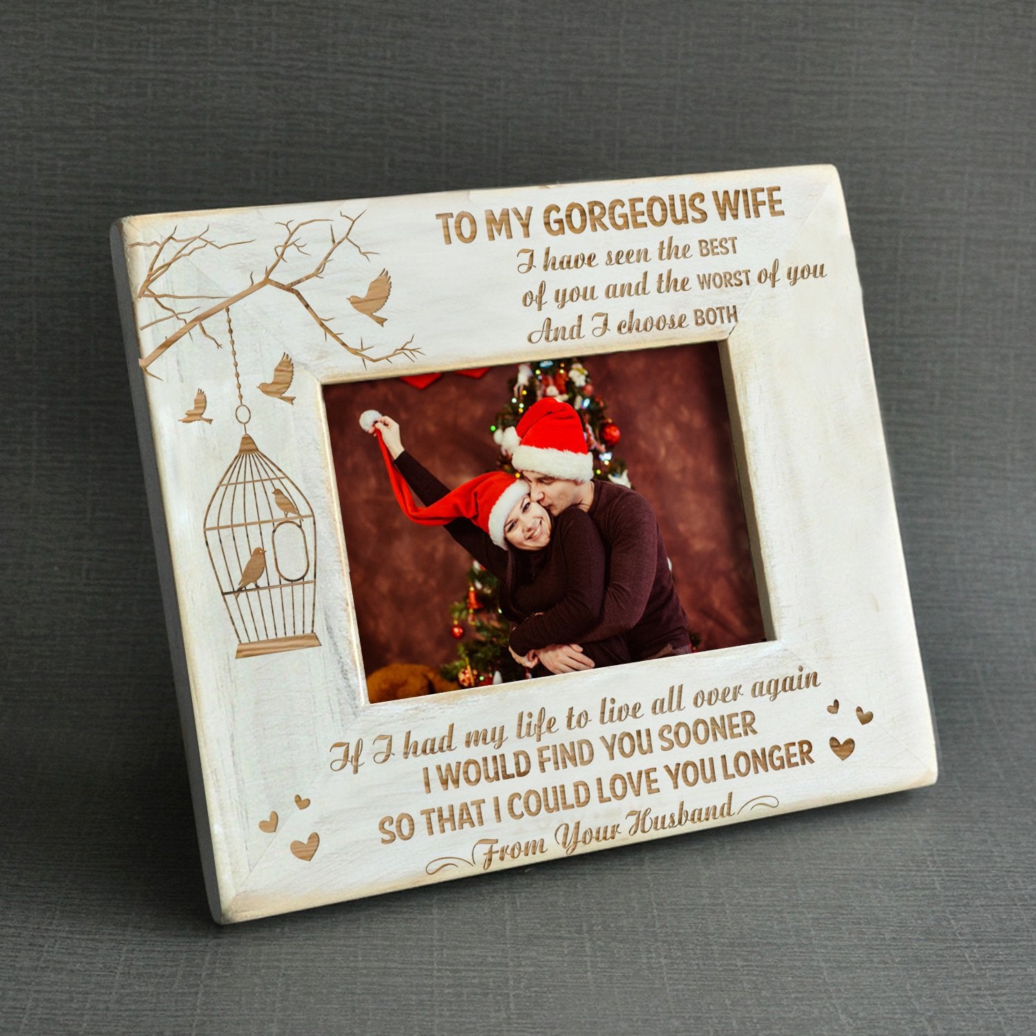 WIFE HUSBAND - FIND YOU SOONER - WOOD FRAME 