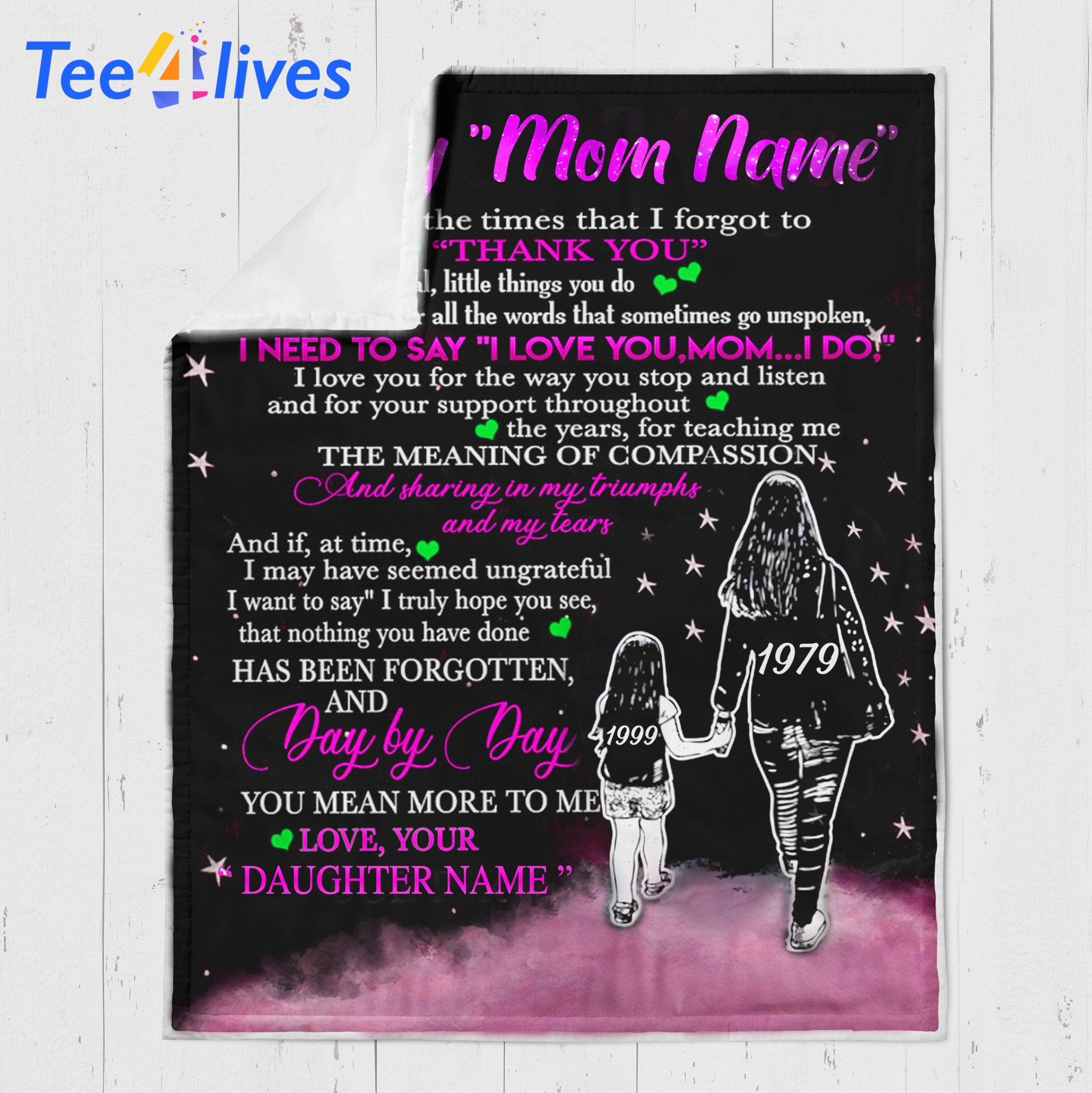 Custom Blanket To My Mom Personalized Blanket - Gift For Mom - Fleece Blanket-A Loves Gift