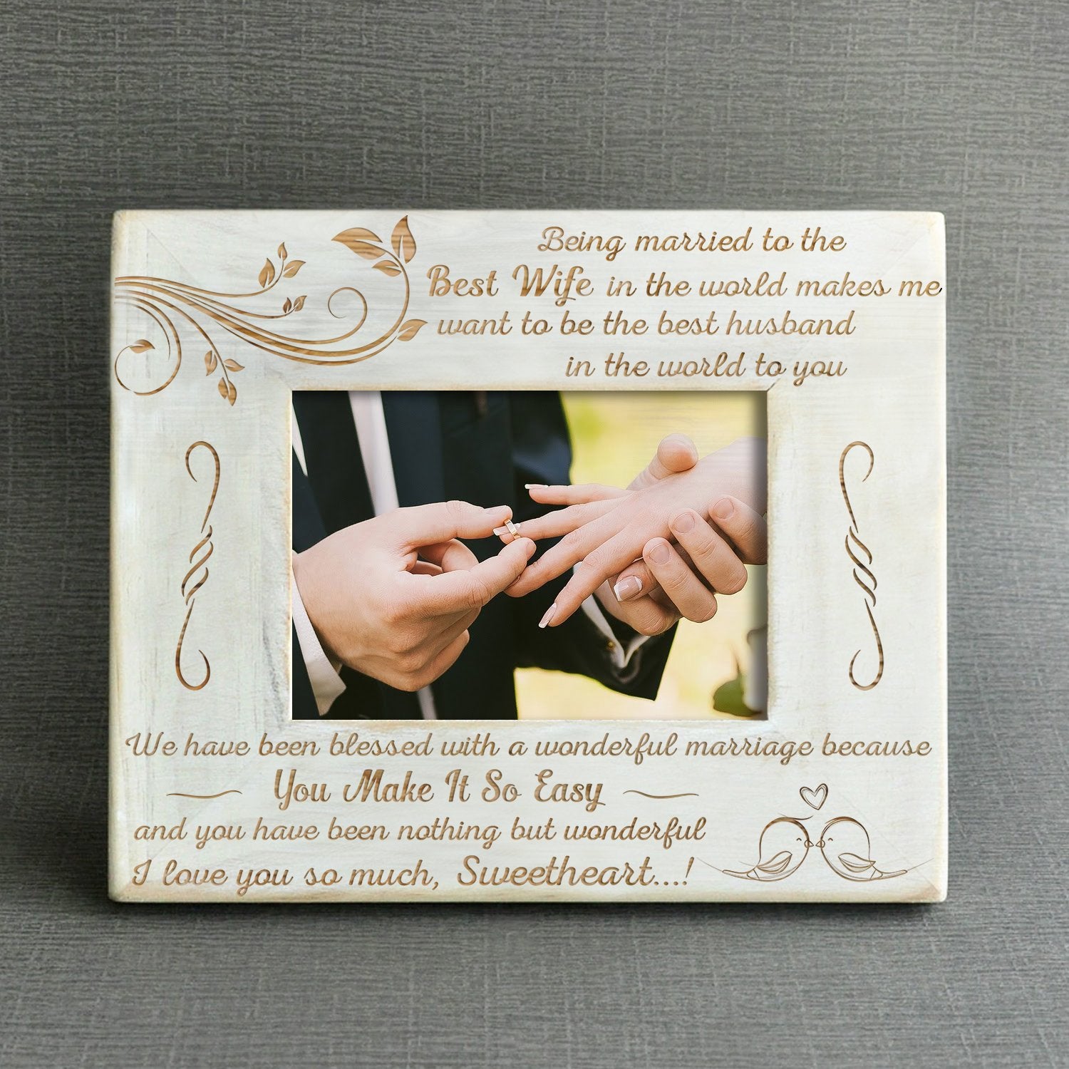 WIFE HUSBAND - YOU MAKE IT SO EASY - WOOD FRAME