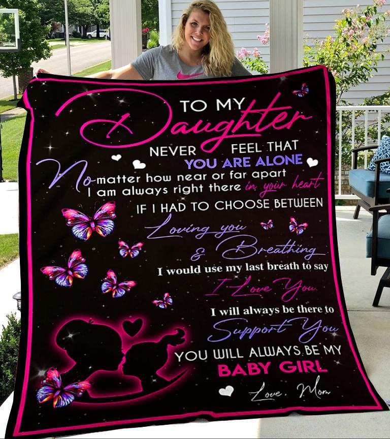 Custom Blankets To My Daughter Blanket - Perfect Gift For Daughter - Fleece Blanket-A Loves Gift