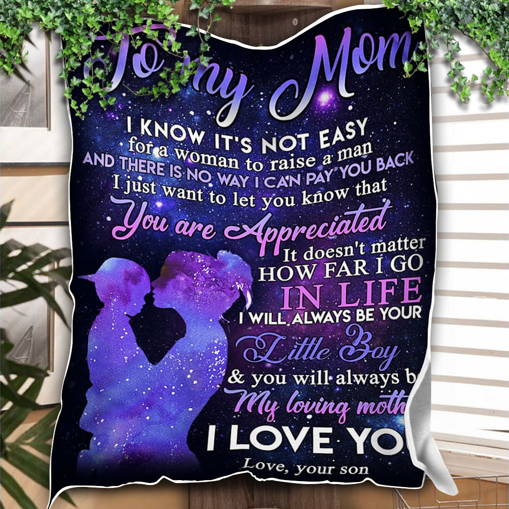 Custom Blanket To My Mom Blanket - Gift For Mom - Fleece Blanket-A Loves Gift
