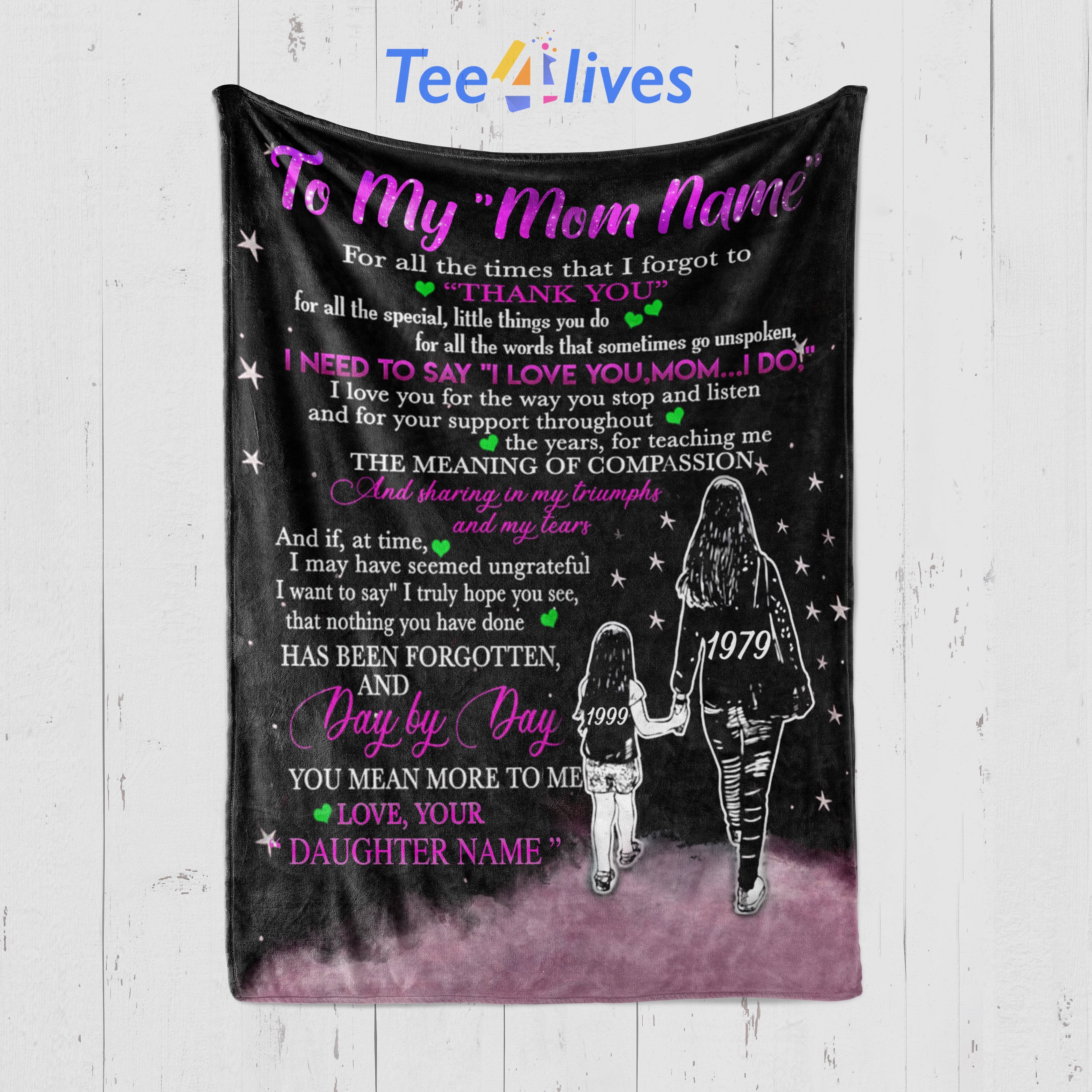 Custom Blanket To My Mom Personalized Blanket - Gift For Mom - Fleece Blanket-A Loves Gift