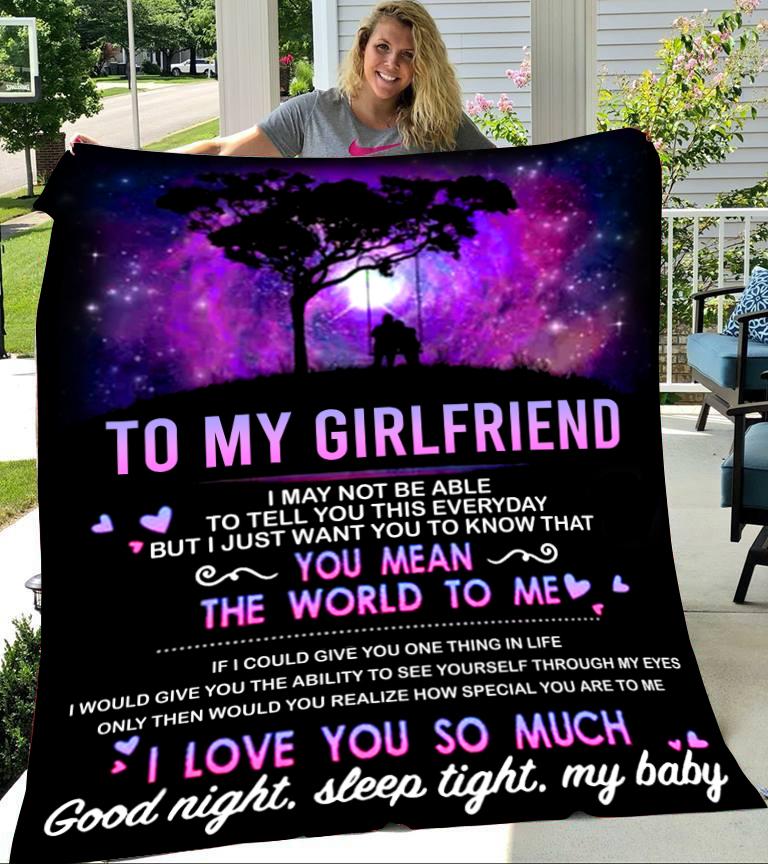 Custom Blankets To My Girlfriend - Gift for Girlfriend - Fleece Blanket-A Loves Gift