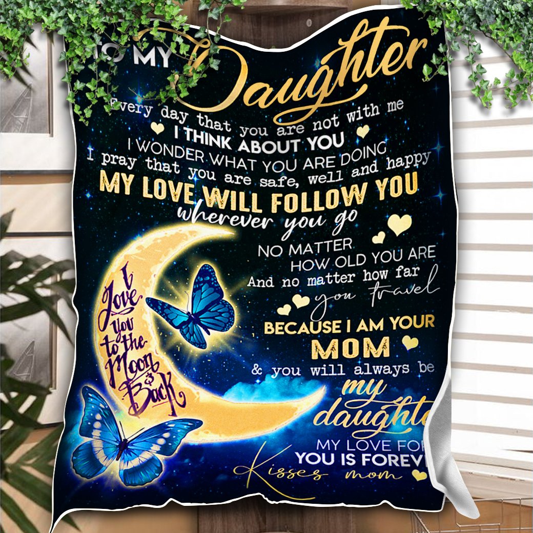 Custom Blanket To My Daughter Blanket - Perfect Gift For Daughter - Fleece Blanket-A Loves Gift