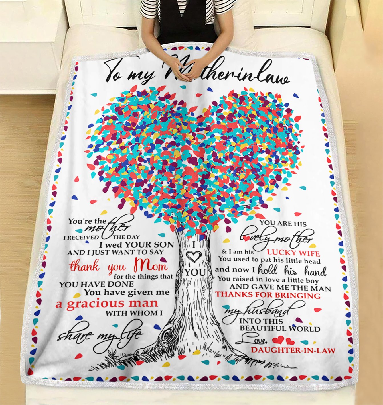 Custom Blanket To My Mother In Law - Perfect Gift For Mother - Fleece Blanket-A Loves Gift