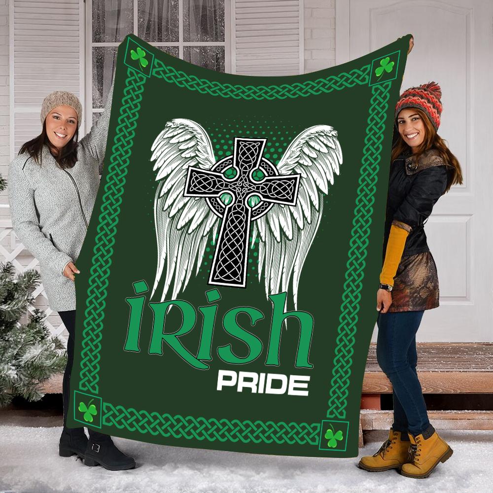 St. Patrick's Day Custom Blanket Irish Pride Blanket - Fleece Blanket-A Loves Gift