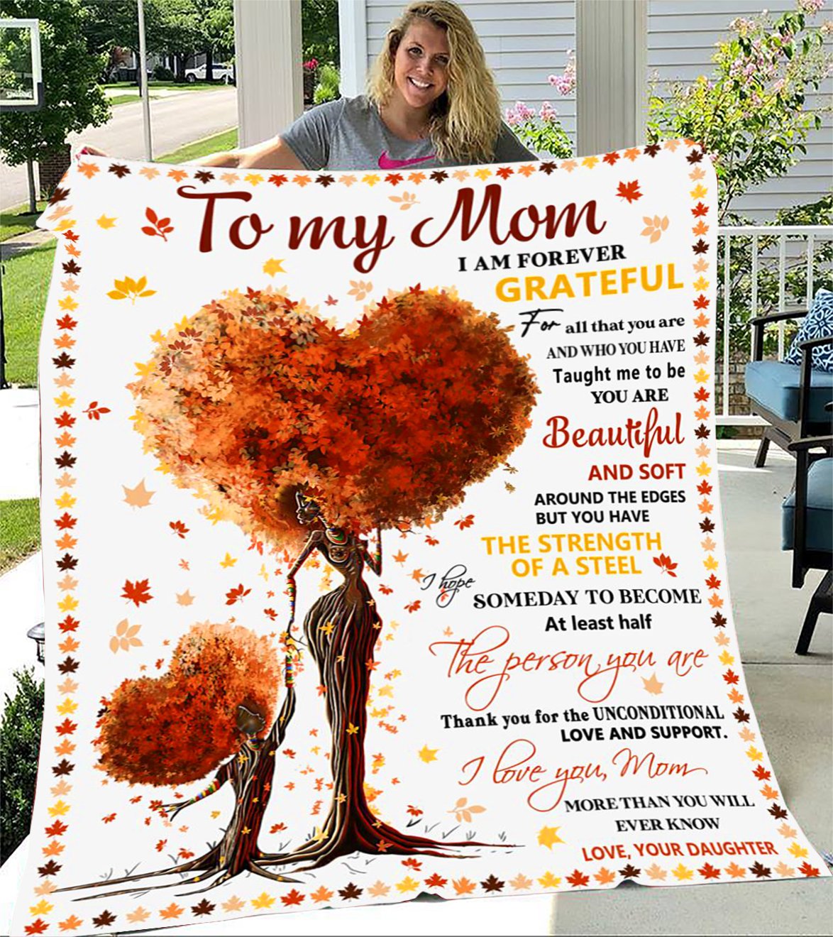 Customs Blanket To My Mom Blanket - Perfect Gift For Mom - Fleece Blanket-A Loves Gift
