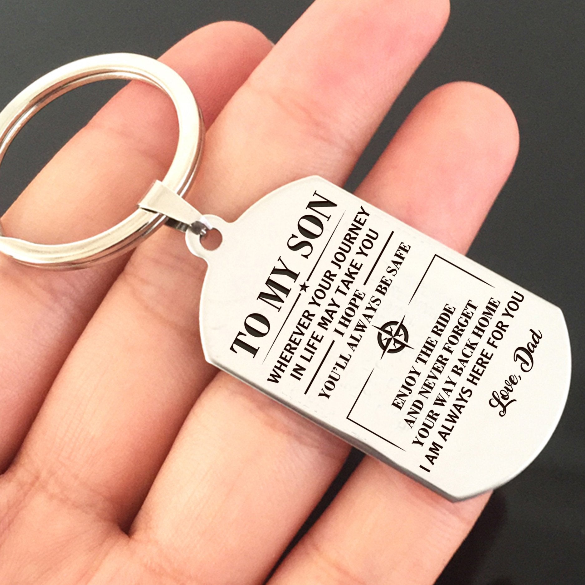 SON DAD - ALWAYS BE SAFE - KEY CHAIN 1 