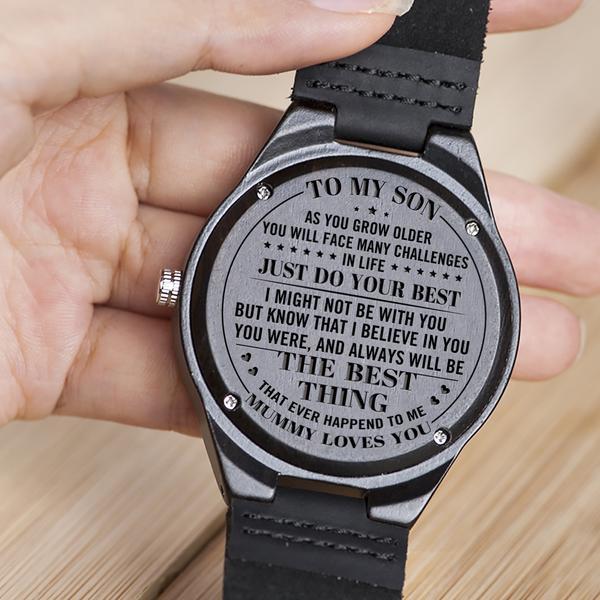 SON MUMMY - JUST DO YOUR BEST - WOOD WATCH