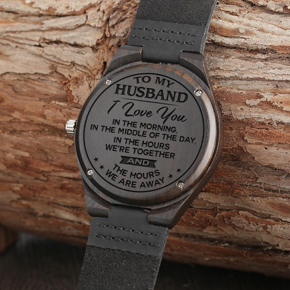 Engraved Wooden Watch - Great Gift For Your Husband-A Loves Gift