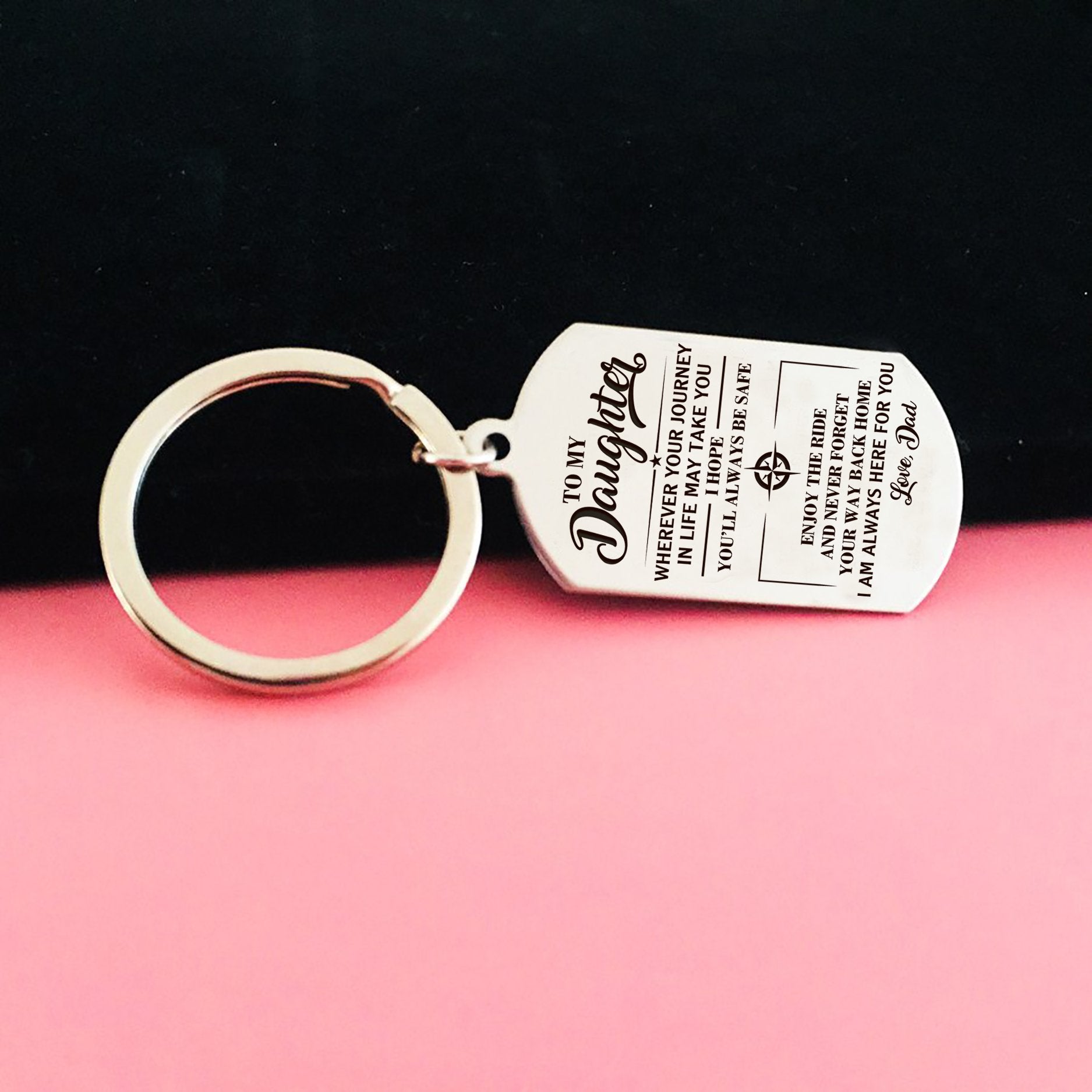 DAUGHTER DAD - ALWAYS BE SAFE - KEY CHAIN 1