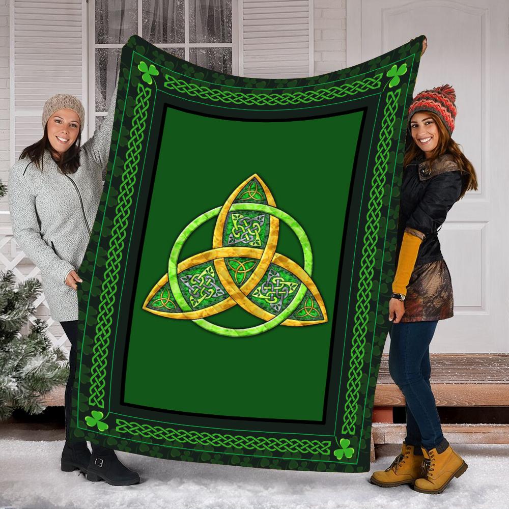 St. Patrick's Day Custom Blanket Irish Protection Blanket - Fleece Blanket-A Loves Gift
