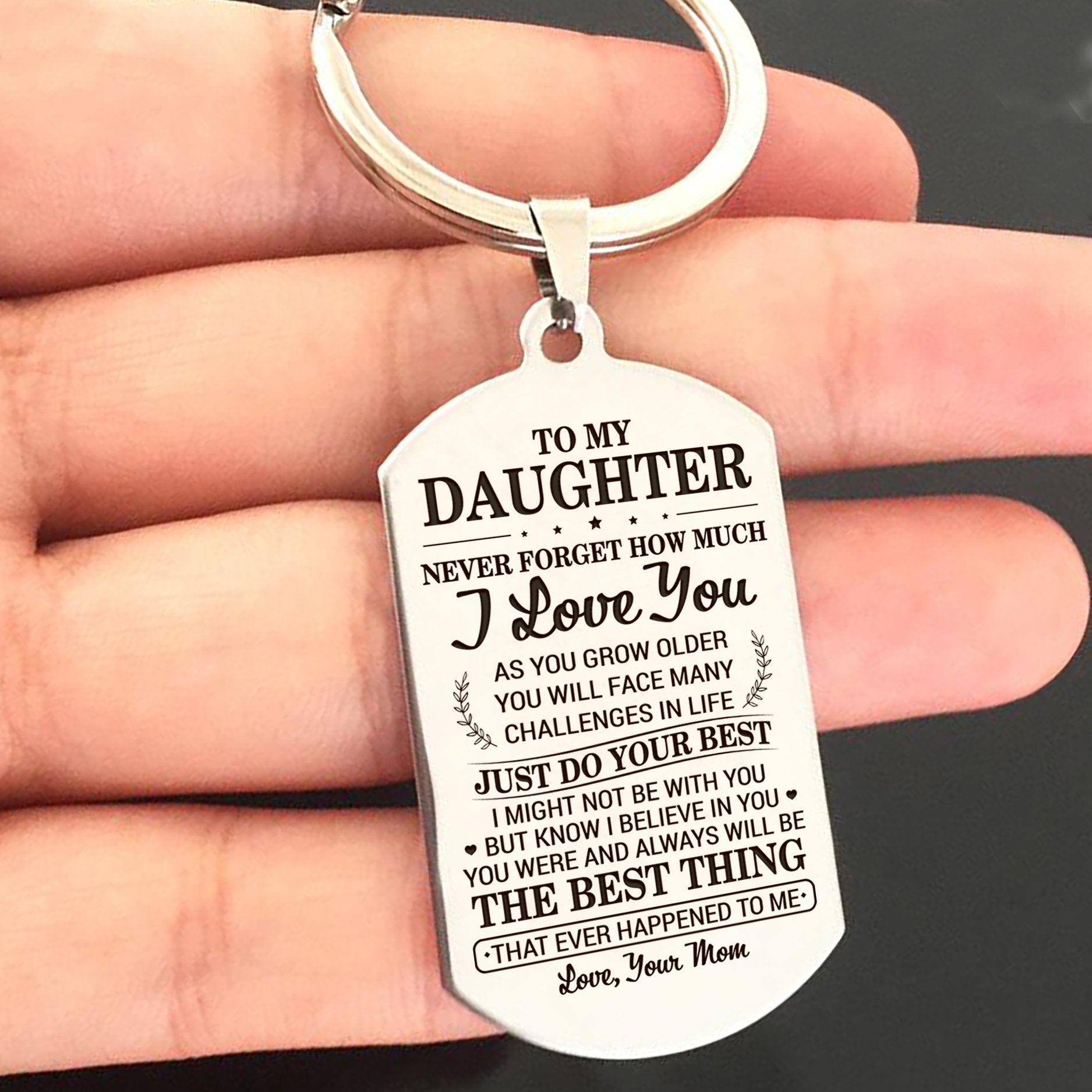 DAUGHTER MOM - DO YOUR BEST - KEY CHAIN 1