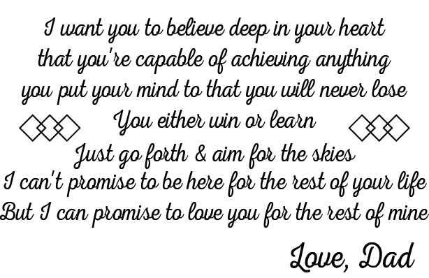 SON DAD - NEVER LOSE - VINTAGE JOURNAL