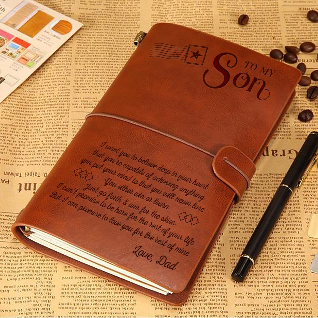 SON DAD - NEVER LOSE - VINTAGE JOURNAL 