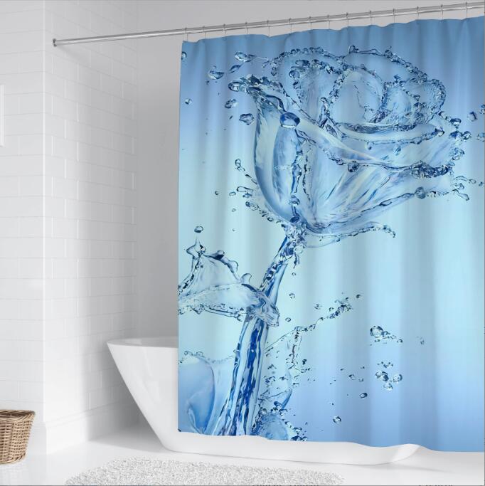 Mildew Proof And Waterproof Polyester European Botanical Shower Curtain-A Loves Gift