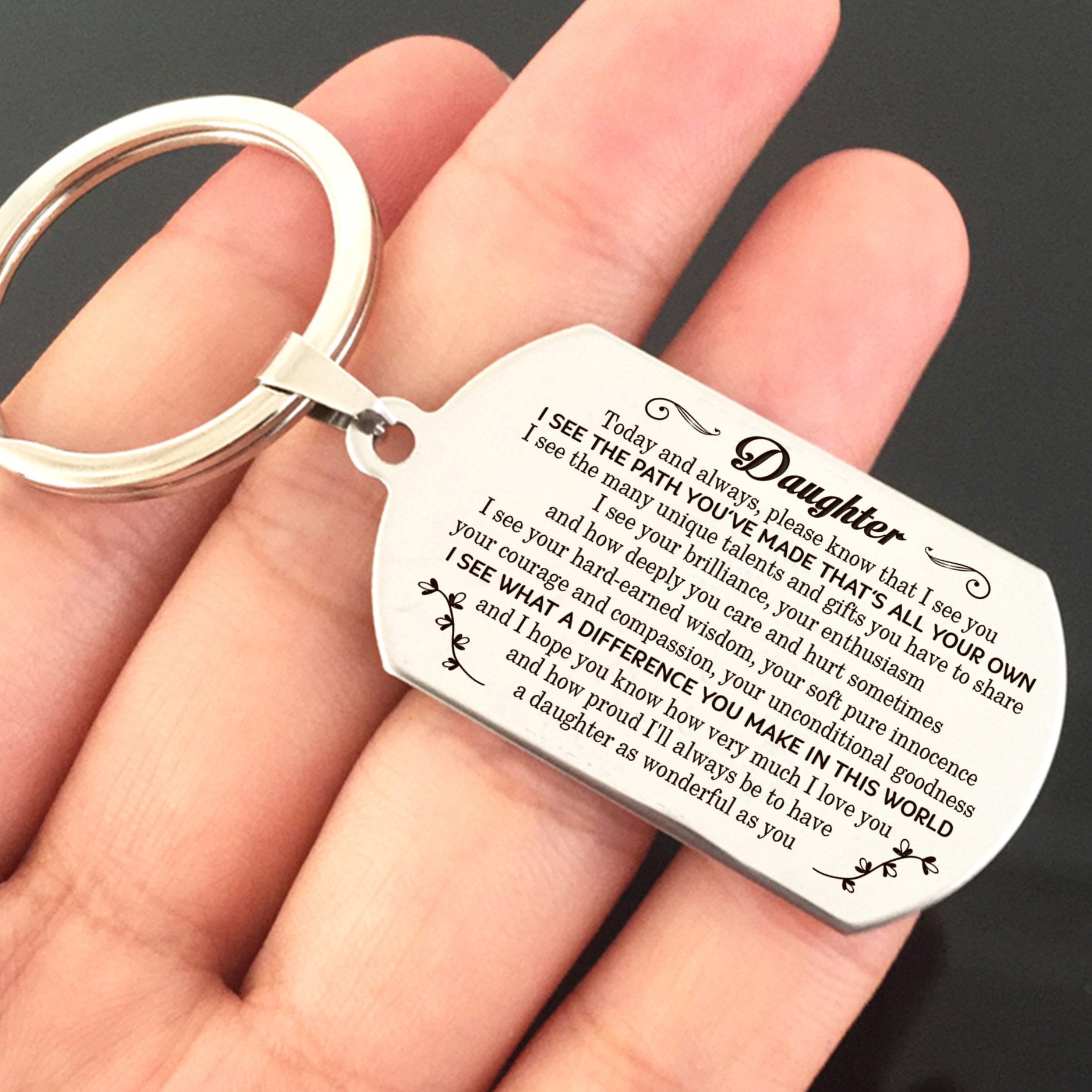 DAUGHTER - I SEE - KEY CHAIN 1-A Loves Gift