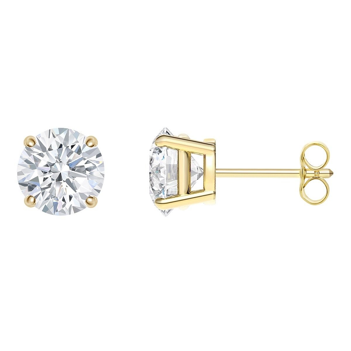 White Gold Luxe Crystal Stud Earring in Gift Box - Riakoob Jewelry