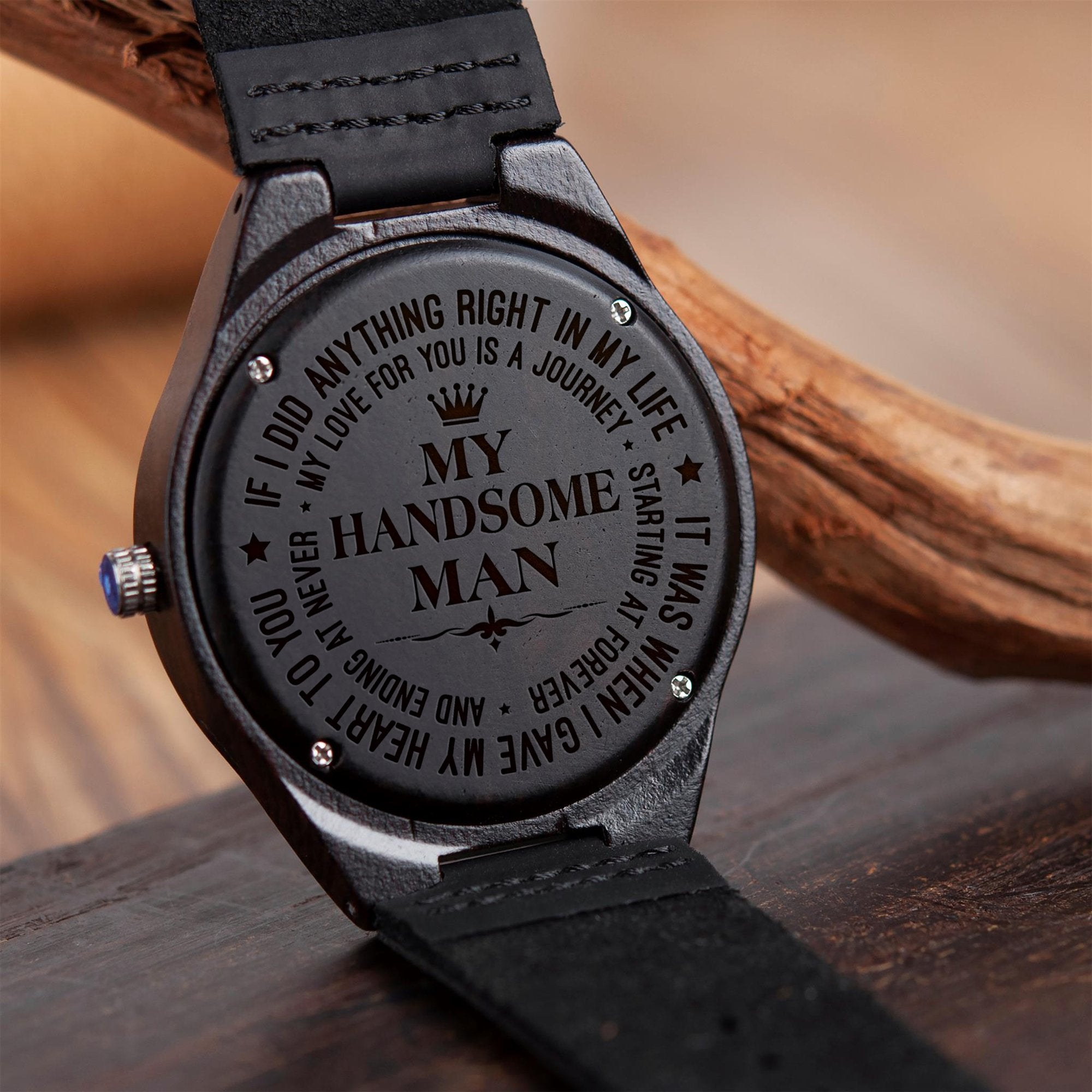 Engraved Wooden Watch - Great Gift For Your Husband-A Loves Gift