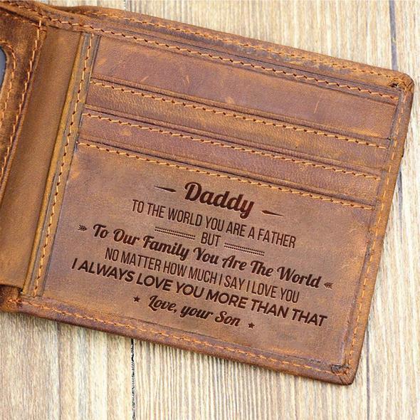 Personalized Leather Wallet For Dad - Perfect Gift For Your Dad-A Loves Gift
