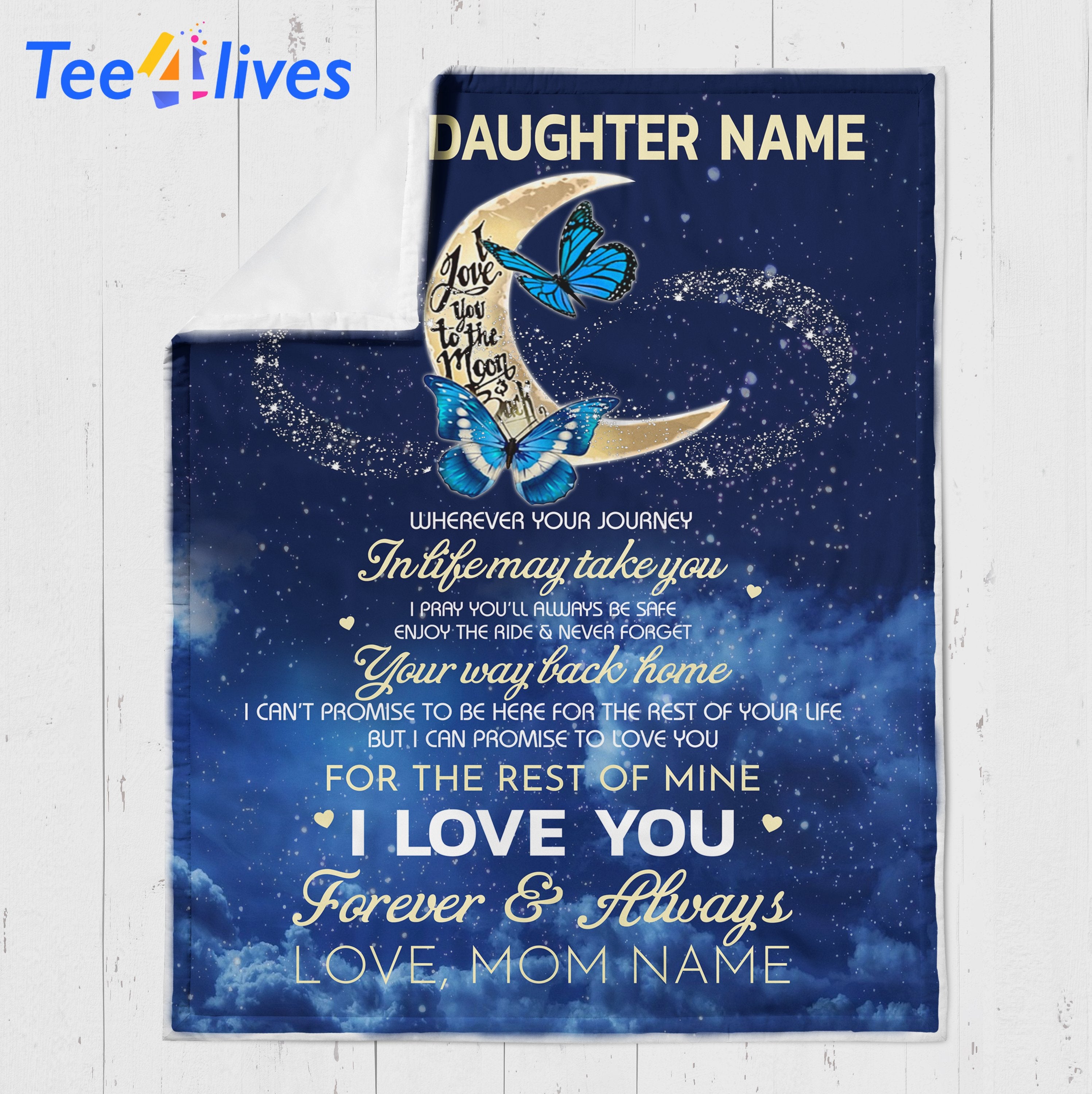 Custom Blanket To My Daughter Personalized Name Blanket - Gift for Daughter-A Loves Gift