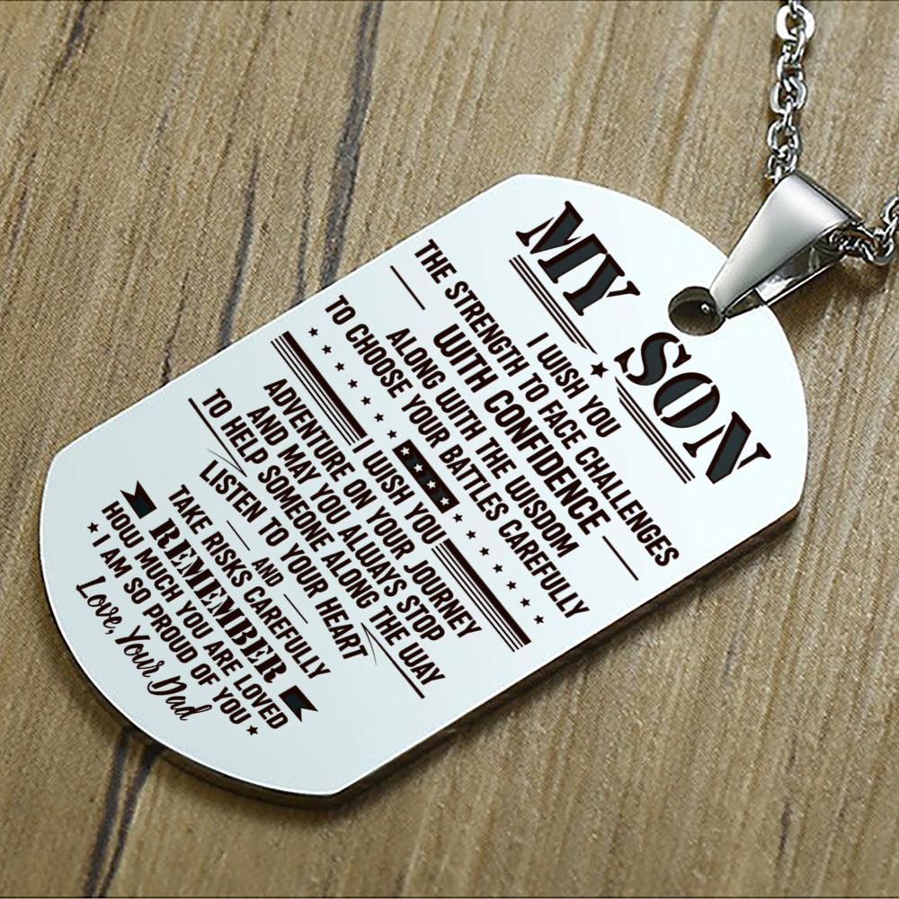 SON DAD - FACE CHALLENGES - DOG TAG-A Loves Gift