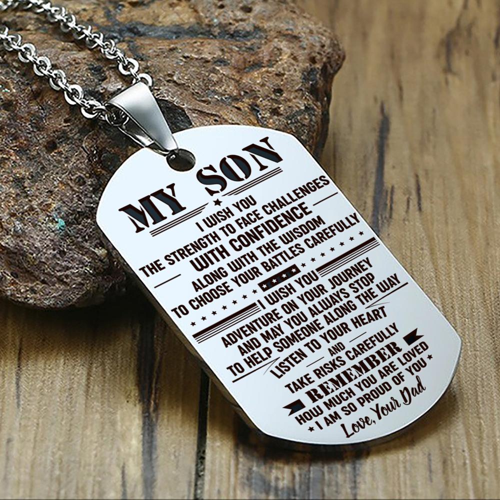 SON DAD - FACE CHALLENGES - DOG TAG-A Loves Gift