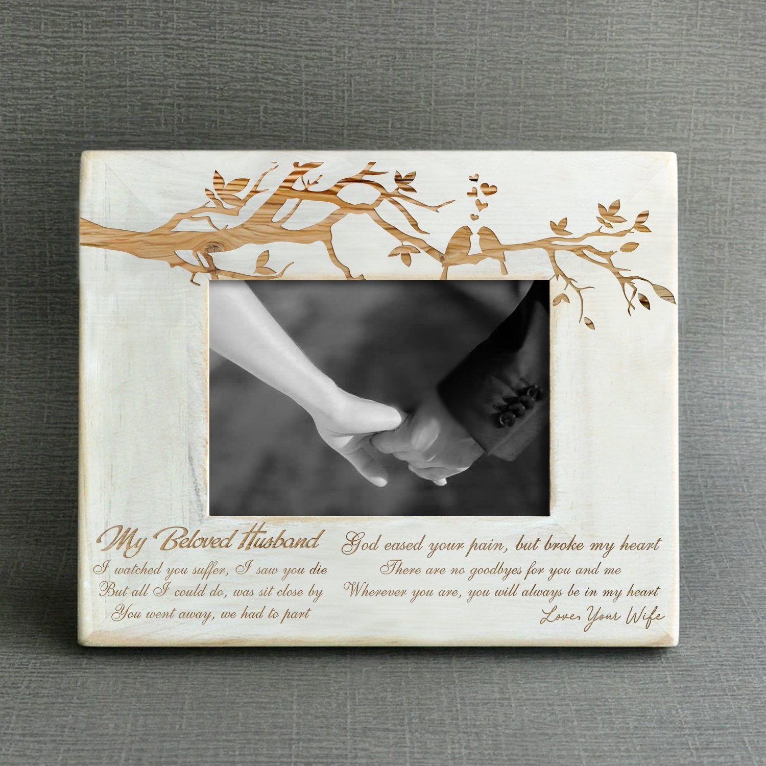 WIDOW - GOD EASED YOUR PAIN - WOOD FRAME 