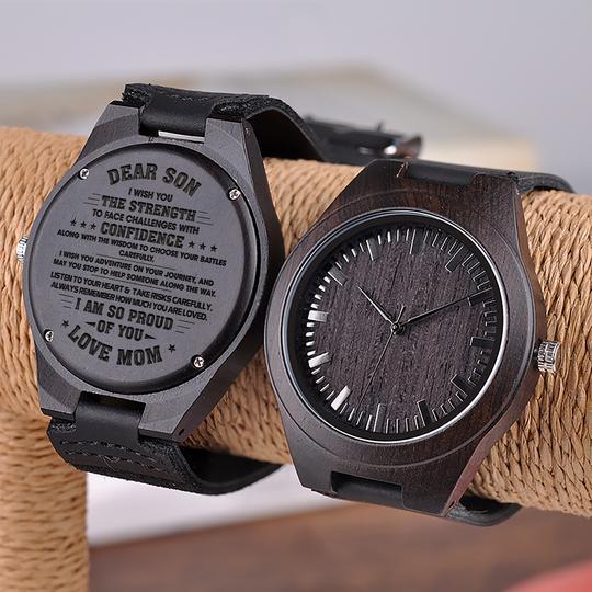 Engraved Wooden Watch - Great Gift For Your Son-A Loves Gift