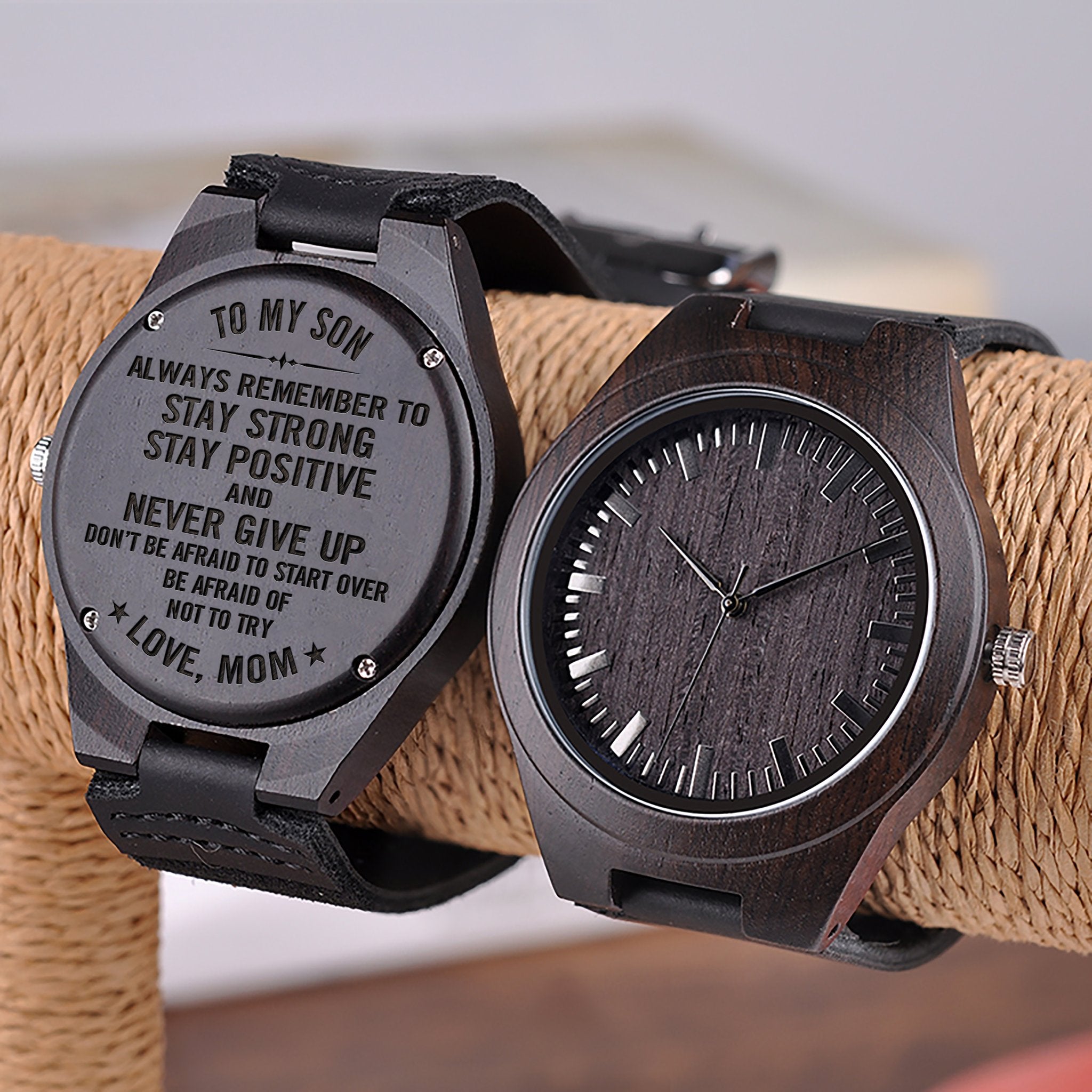 Engraved Wooden Watch - Great Gift For Your Son-A Loves Gift