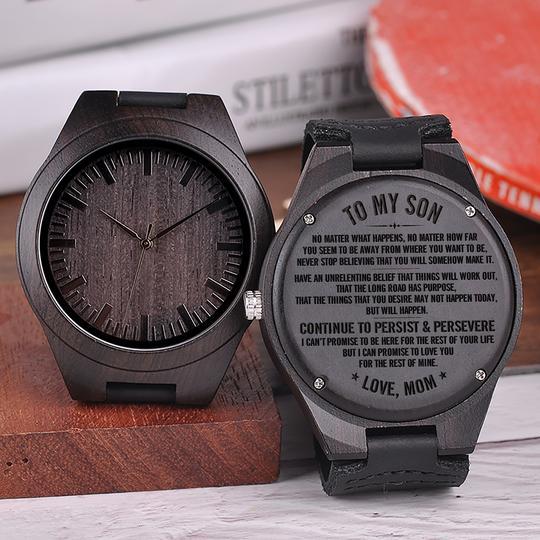 Engraved Wooden Watch - Great Gift For Your Son-A Loves Gift