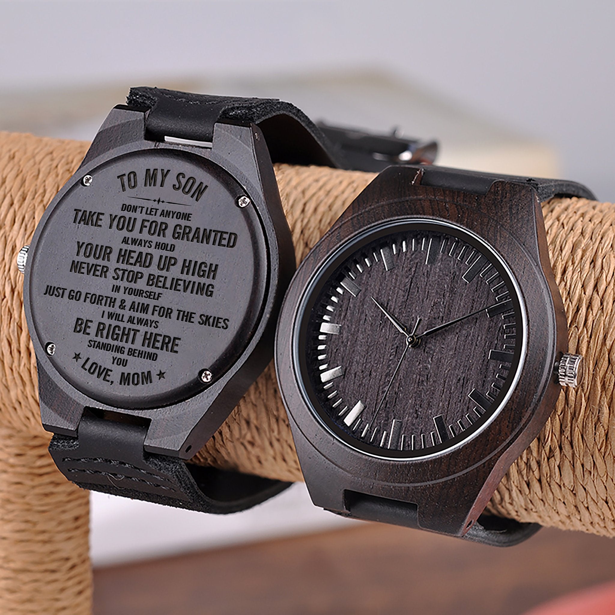 Engraved Wooden Watch - Great Gift For Your Son-A Loves Gift