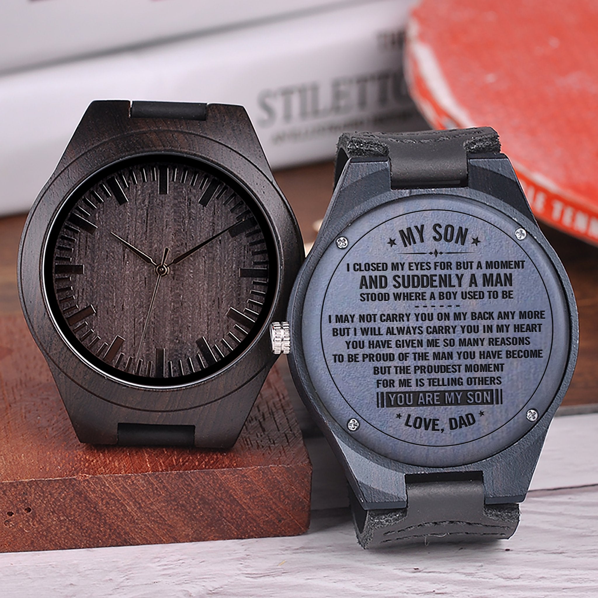 Engraved Wooden Watch - Great Gift For Your Son-A Loves Gift