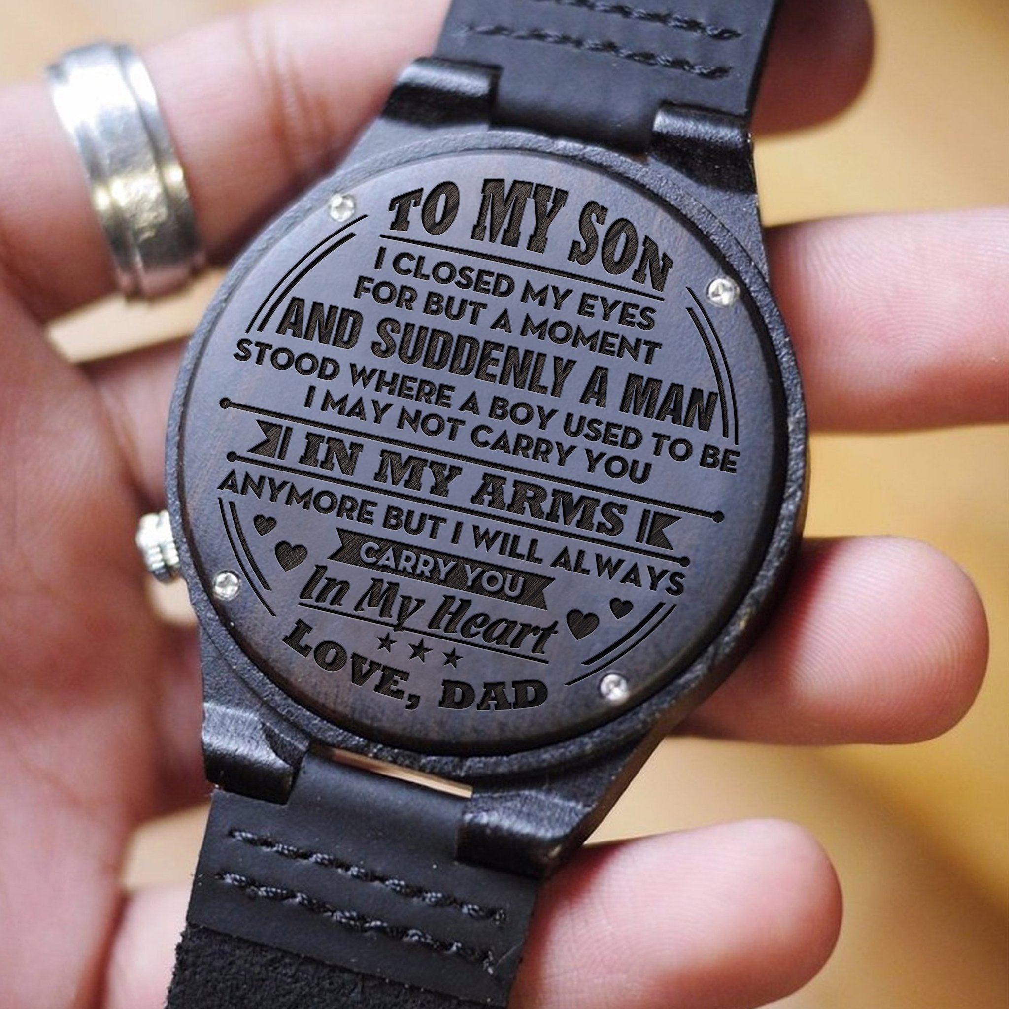 Engraved Wooden Watch - Great Gift For Your Son-A Loves Gift