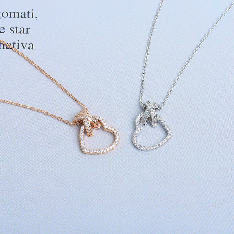 S925 sterling silver collarbone necklace with a female-A Loves Gift