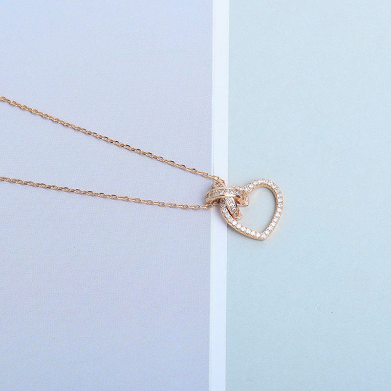 S925 sterling silver collarbone necklace with a female-A Loves Gift